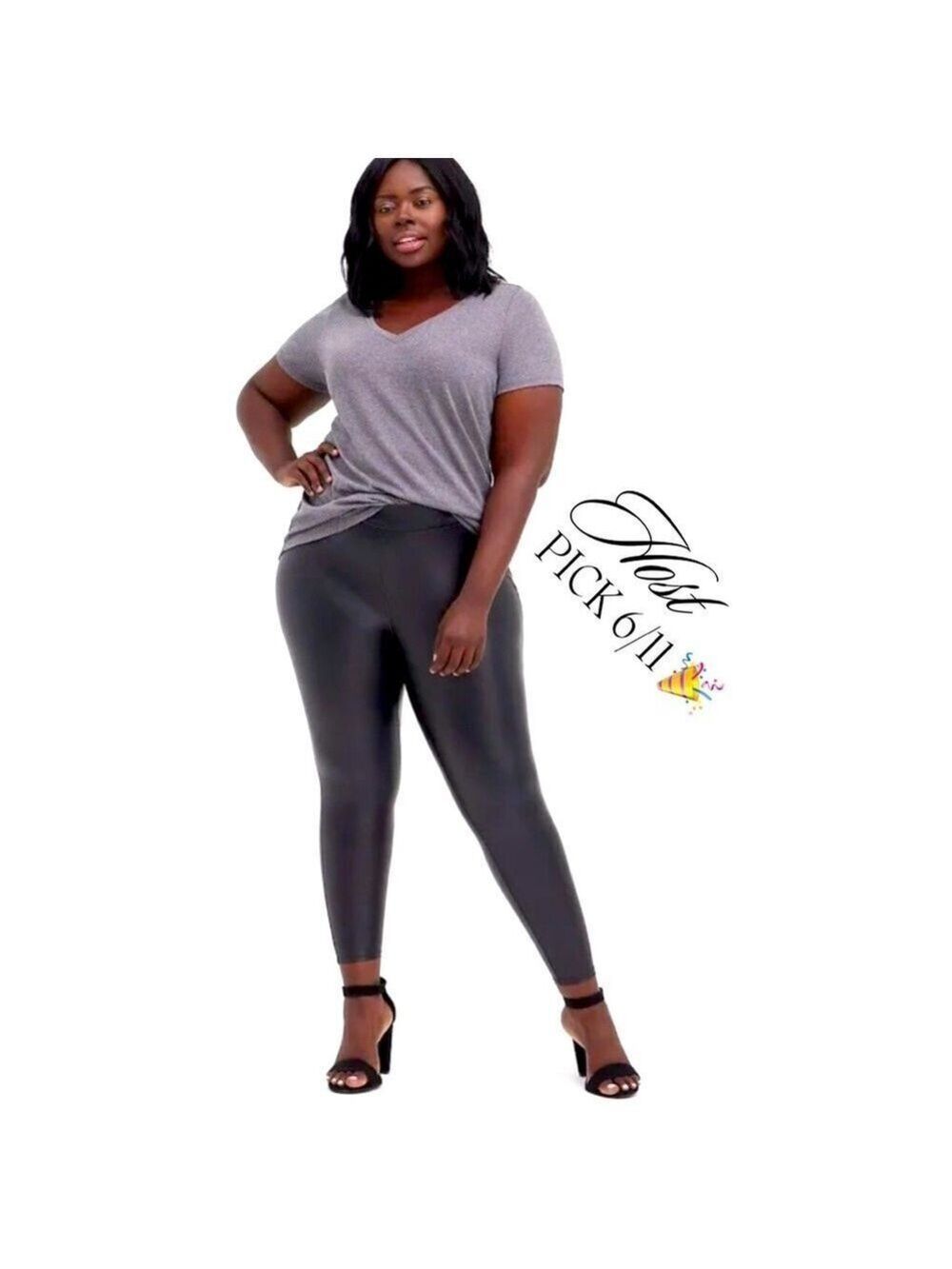 Torrid Faux Leather Black Leggings, Size 2 (2X)